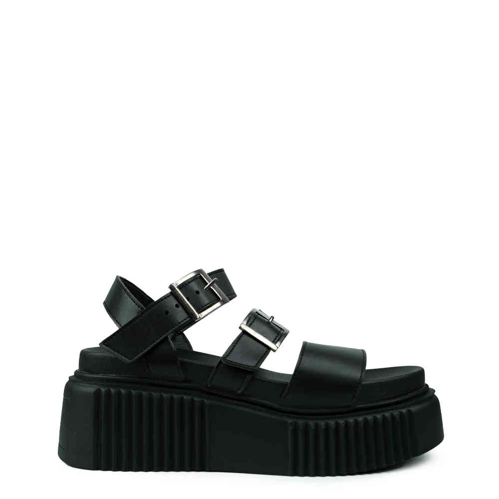 Altercore - Driada Vegan Plateau Sandaal - Zwart